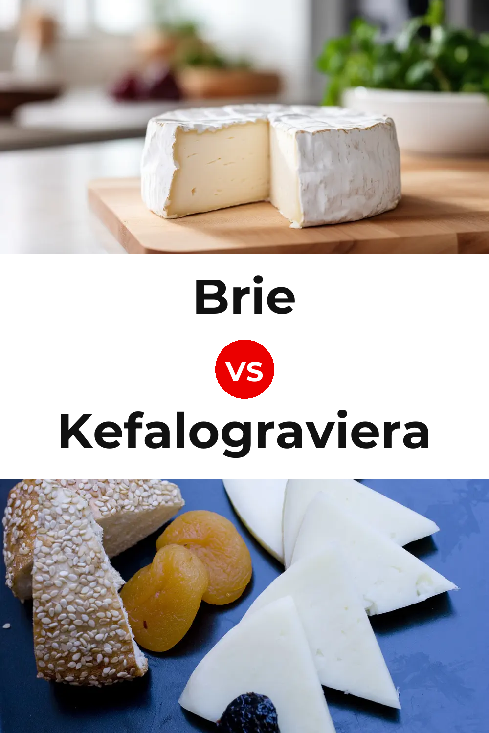 Brie Cheese vs Kefalograviera Cheese Pinterest comparison