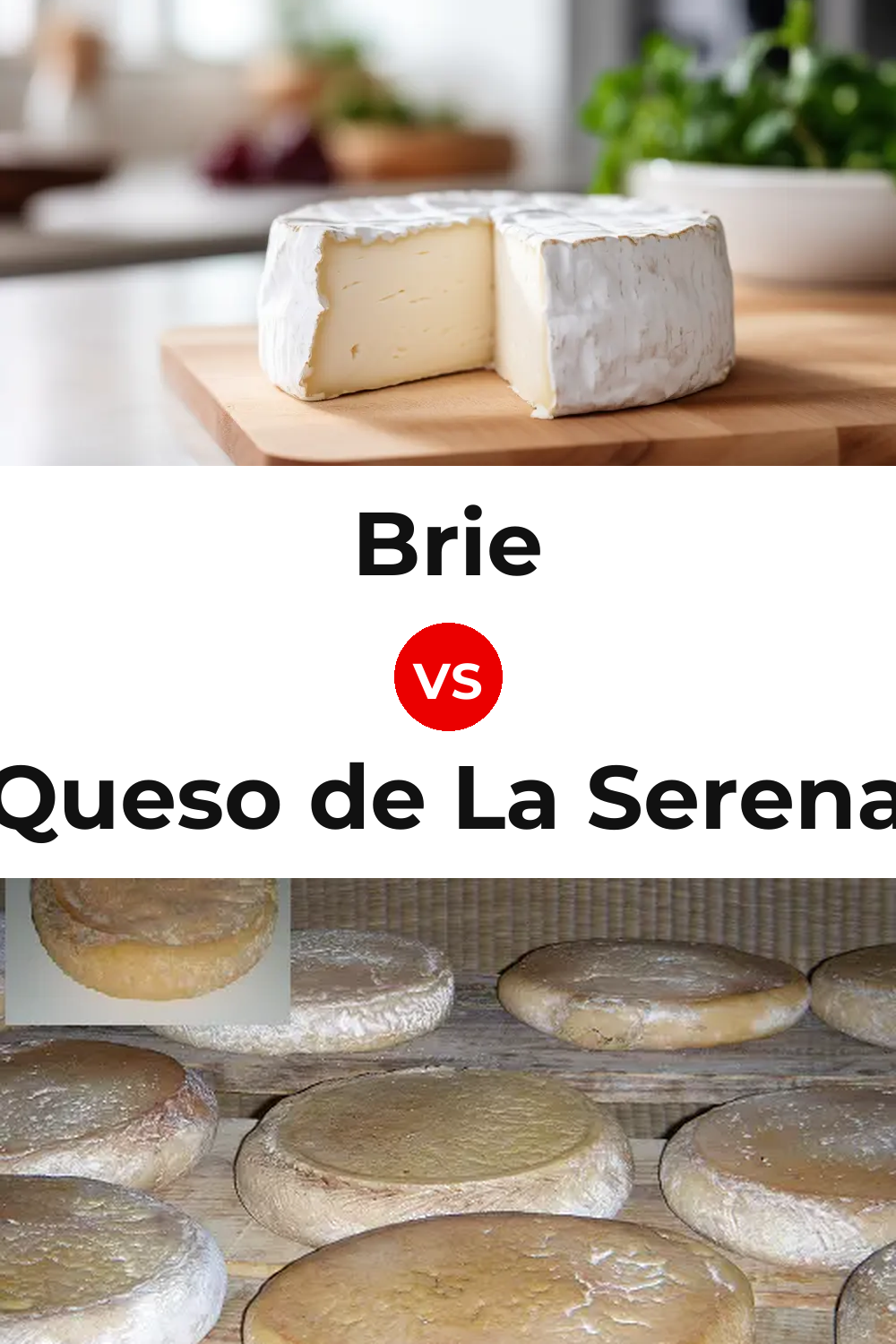 Brie Cheese vs Queso de La Serena Pinterest comparison