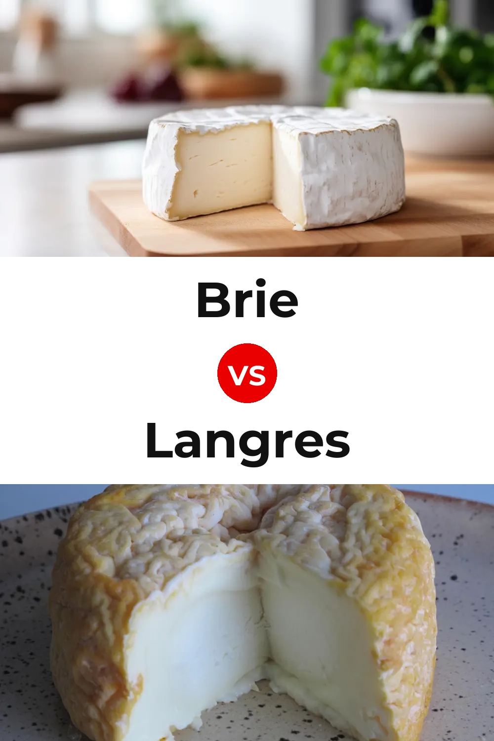 Brie Cheese vs Langres Cheese Pinterest comparison