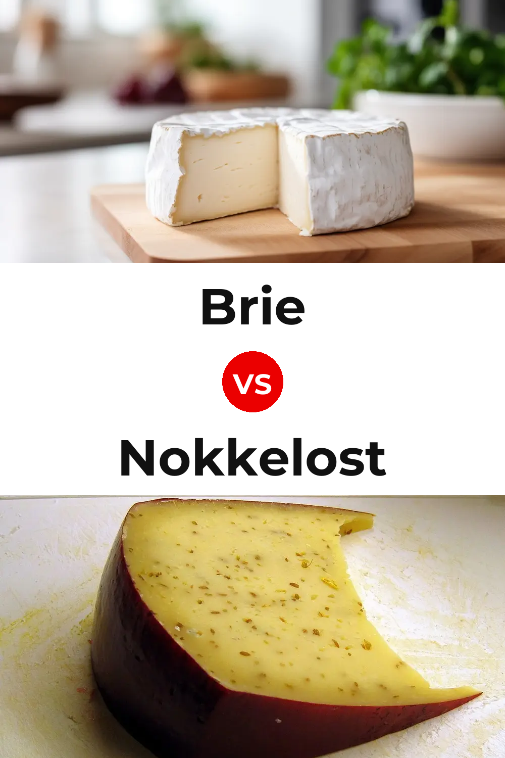 Brie Cheese vs Nokkelost Cheese Pinterest comparison