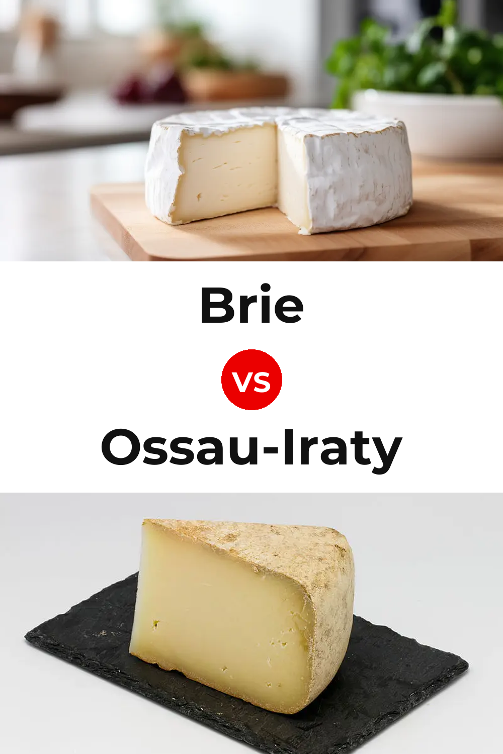 Brie Cheese vs Ossau-Iraty Cheese Pinterest comparison