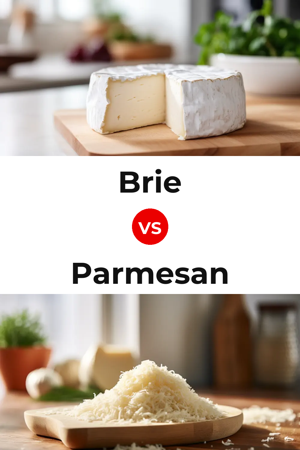 Brie Cheese vs Parmesan Cheese Pinterest comparison