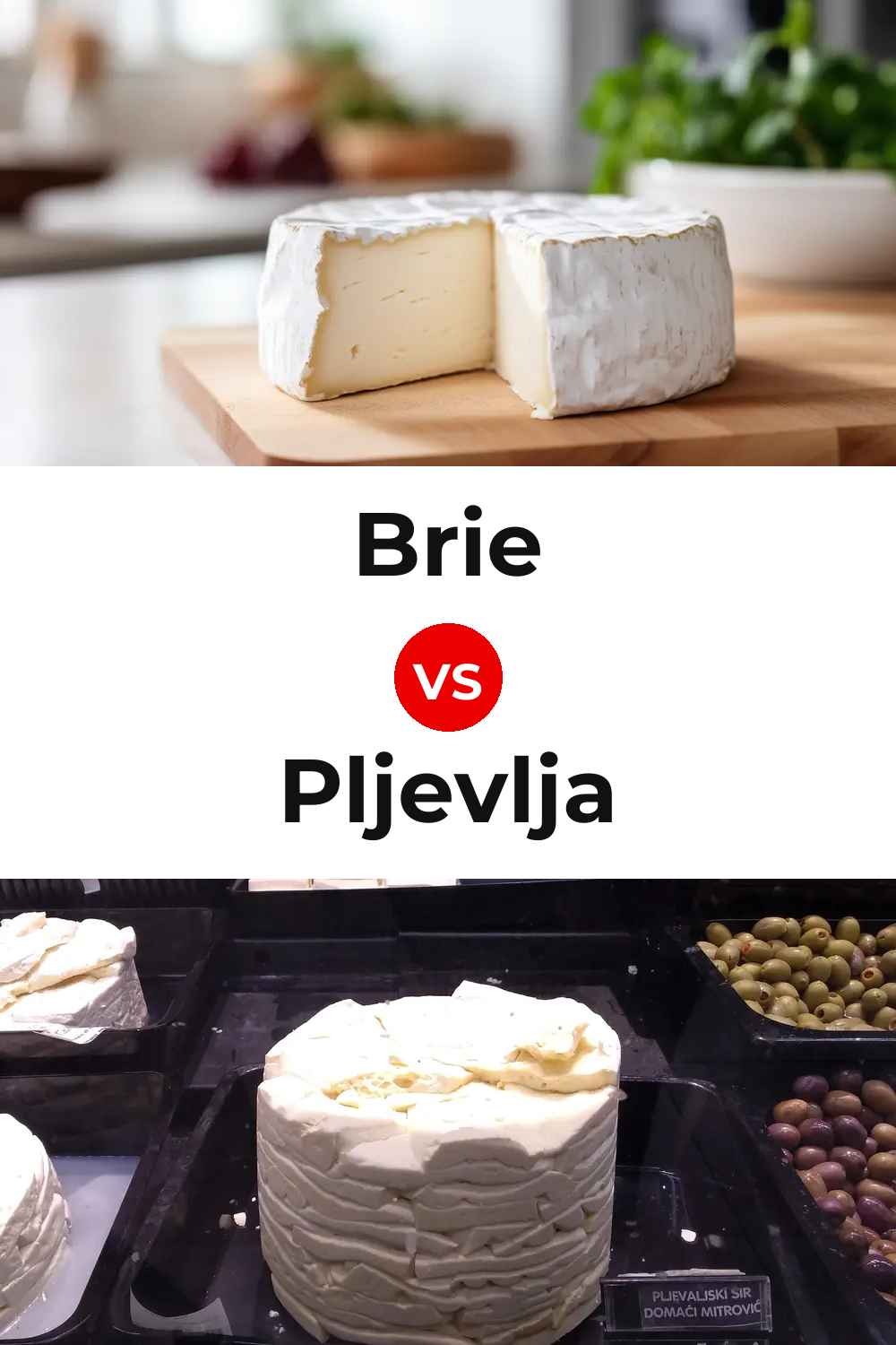 Brie Cheese vs Pljevlja Cheese Pinterest comparison