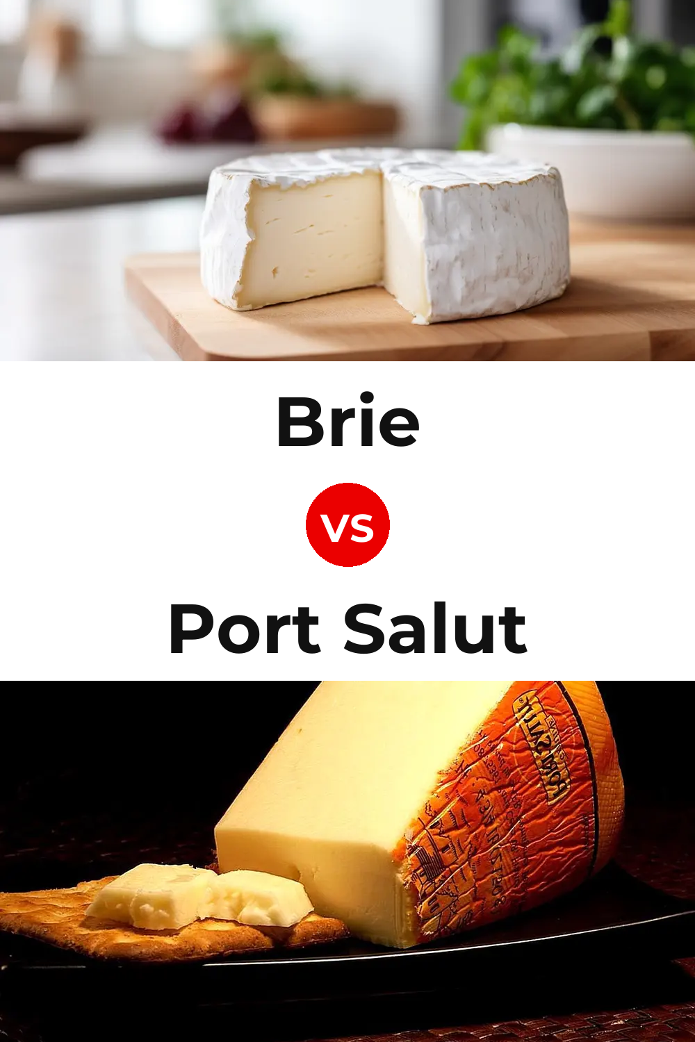 Brie Cheese vs Port Salut Cheese Pinterest comparison