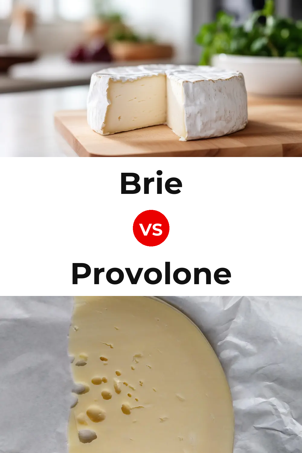 Brie Cheese vs Provolone Cheese Pinterest comparison