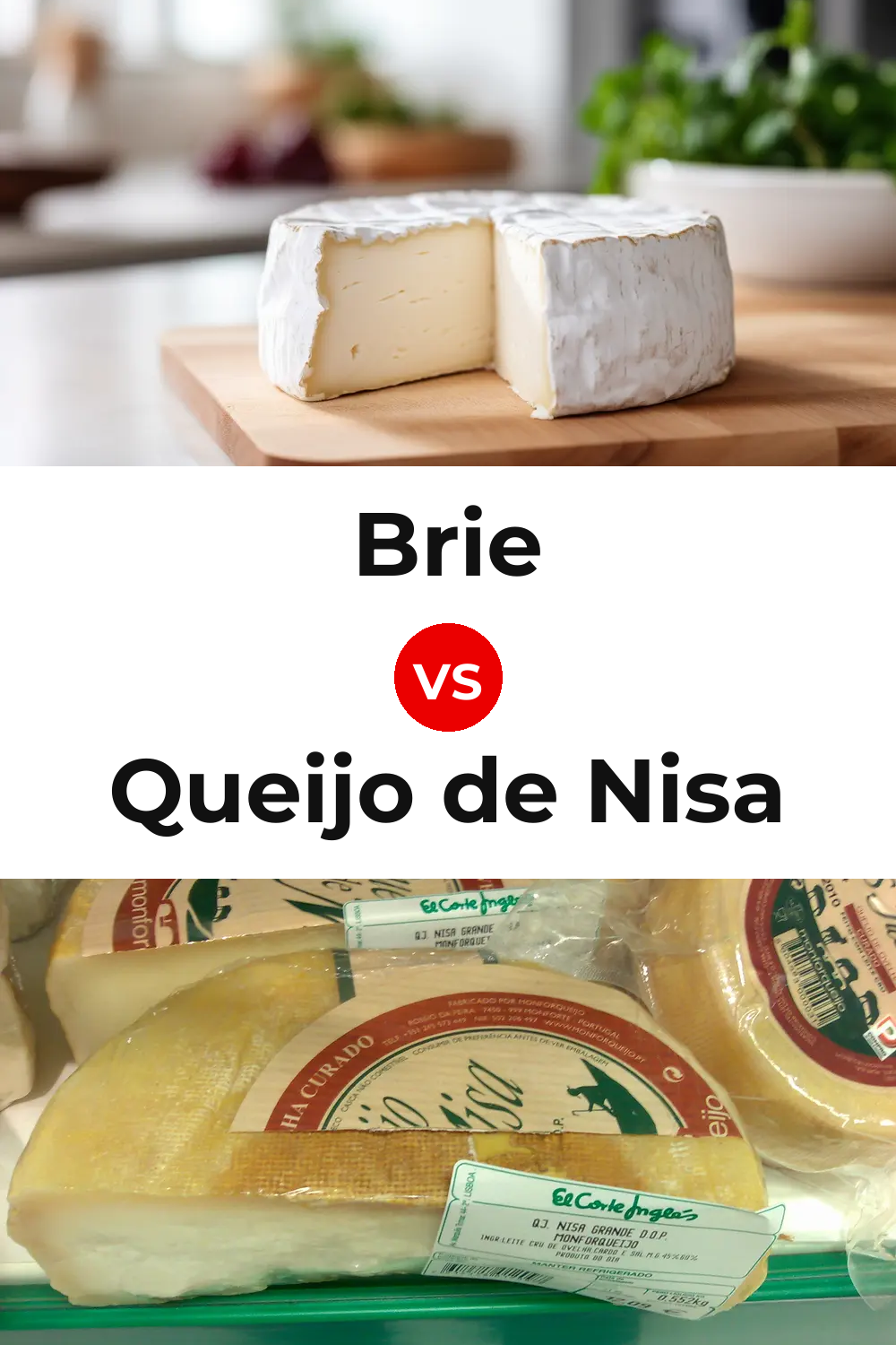 Brie Cheese vs Queijo de Nisa Pinterest comparison