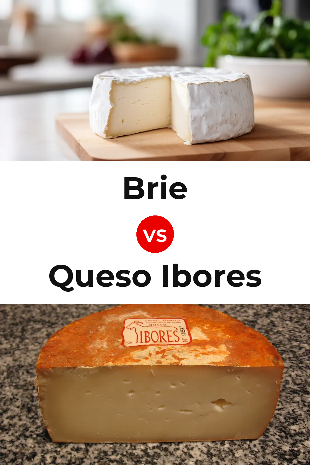 Brie Cheese vs Queso Ibores Pinterest comparison