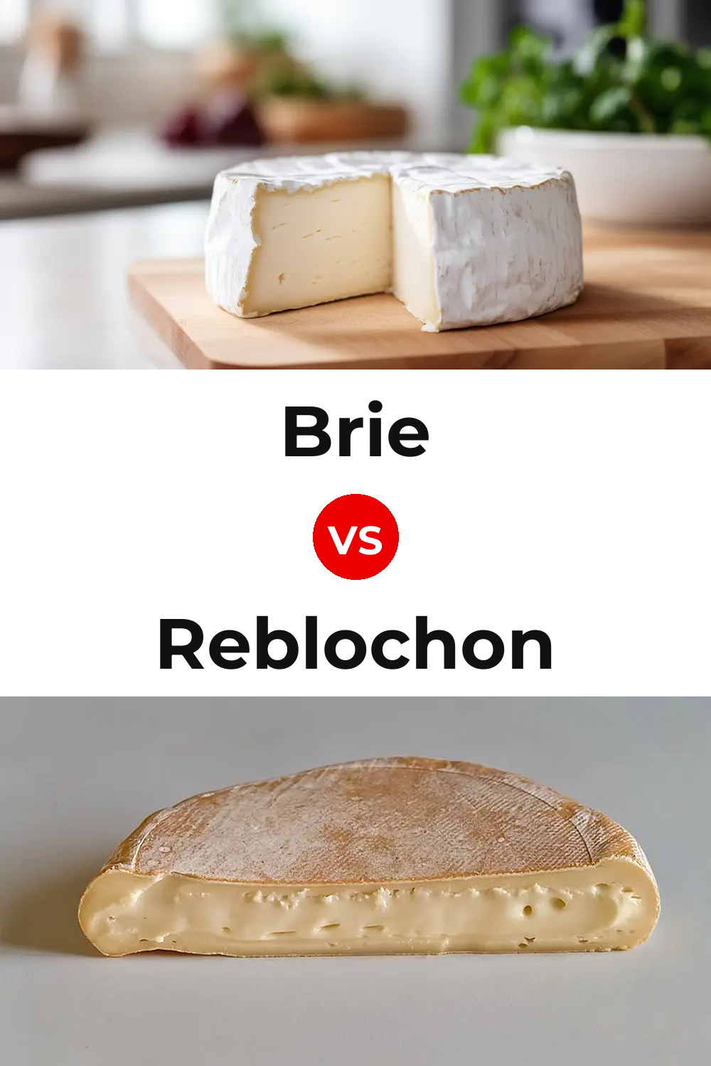 Brie Cheese vs Reblochon Cheese Pinterest comparison