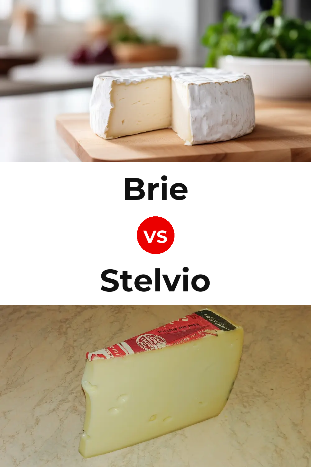 Brie Cheese vs Stelvio Cheese Pinterest comparison