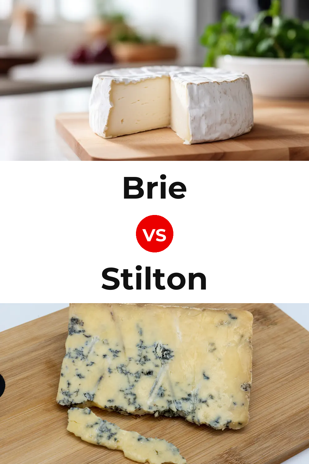 Brie Cheese vs Stilton Cheese Pinterest comparison