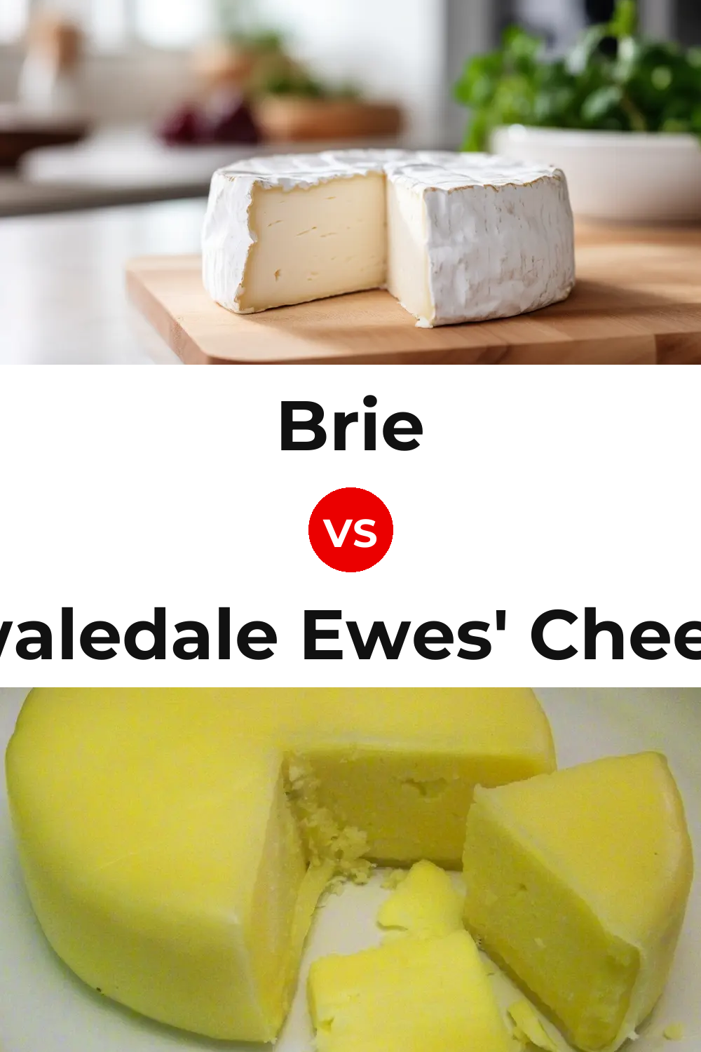 Brie Cheese vs Swaledale Ewes' Cheese Pinterest comparison