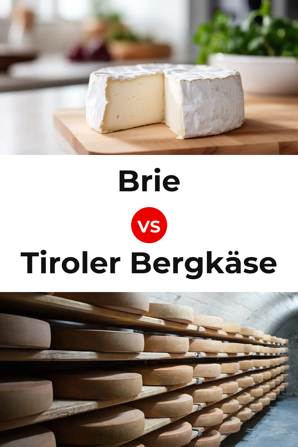Brie Cheese vs Tiroler Bergkäse Cheese Pinterest comparison