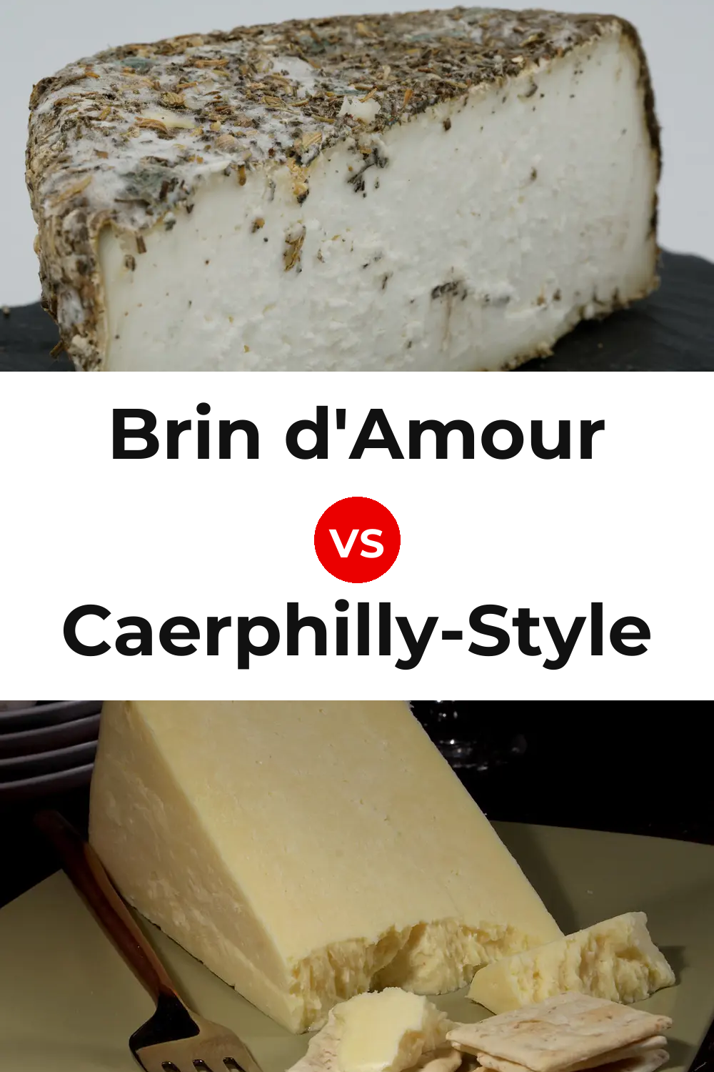 Brin d'Amour Cheese vs Caerphilly-Style Cheese Pinterest comparison