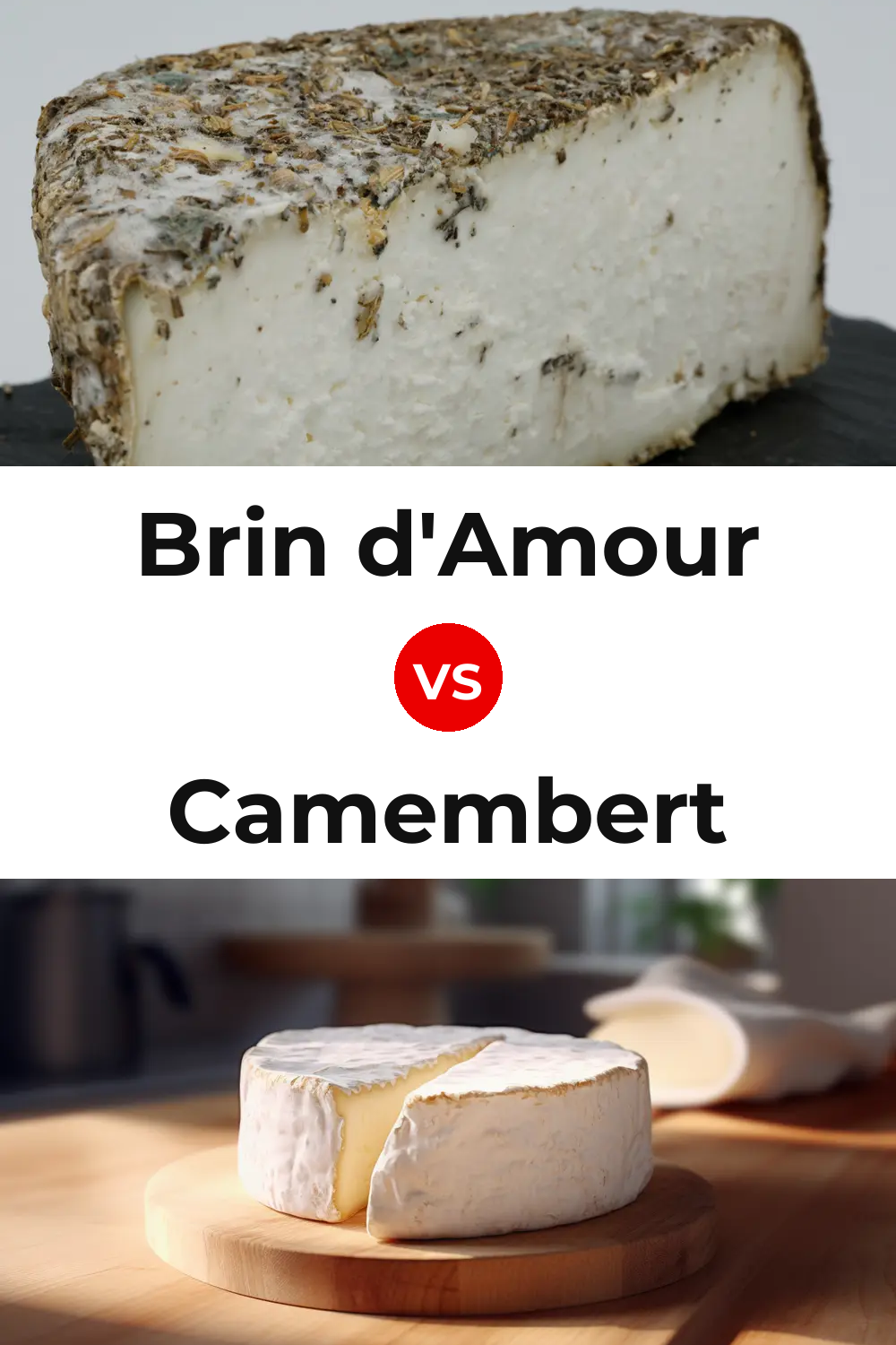 Brin d'Amour Cheese vs Camembert Cheese Pinterest comparison