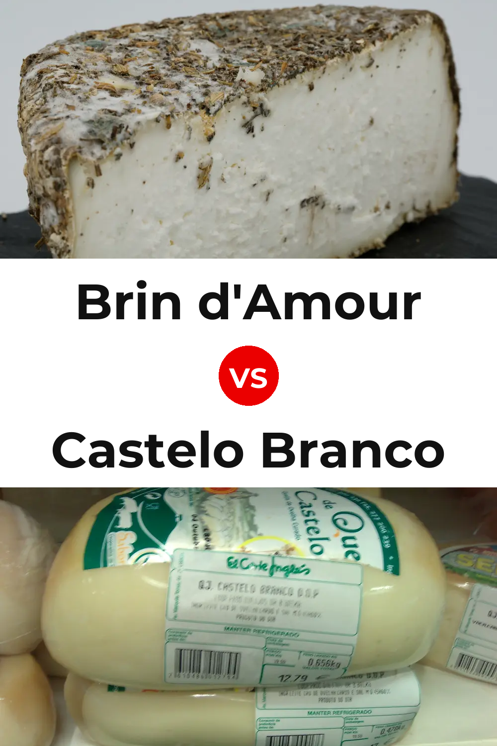 Brin d'Amour Cheese vs Castelo Branco Cheese Pinterest comparison