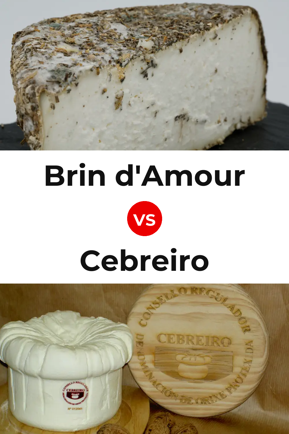 Brin d'Amour Cheese vs Cebreiro Cheese Pinterest comparison