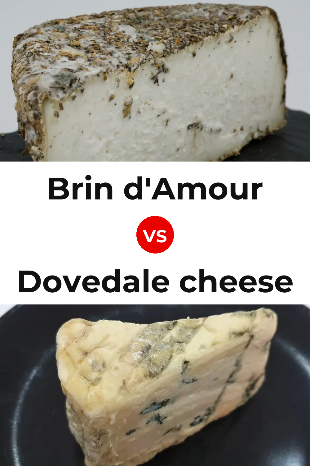 Brin d'Amour Cheese vs Dovedale cheese Pinterest comparison