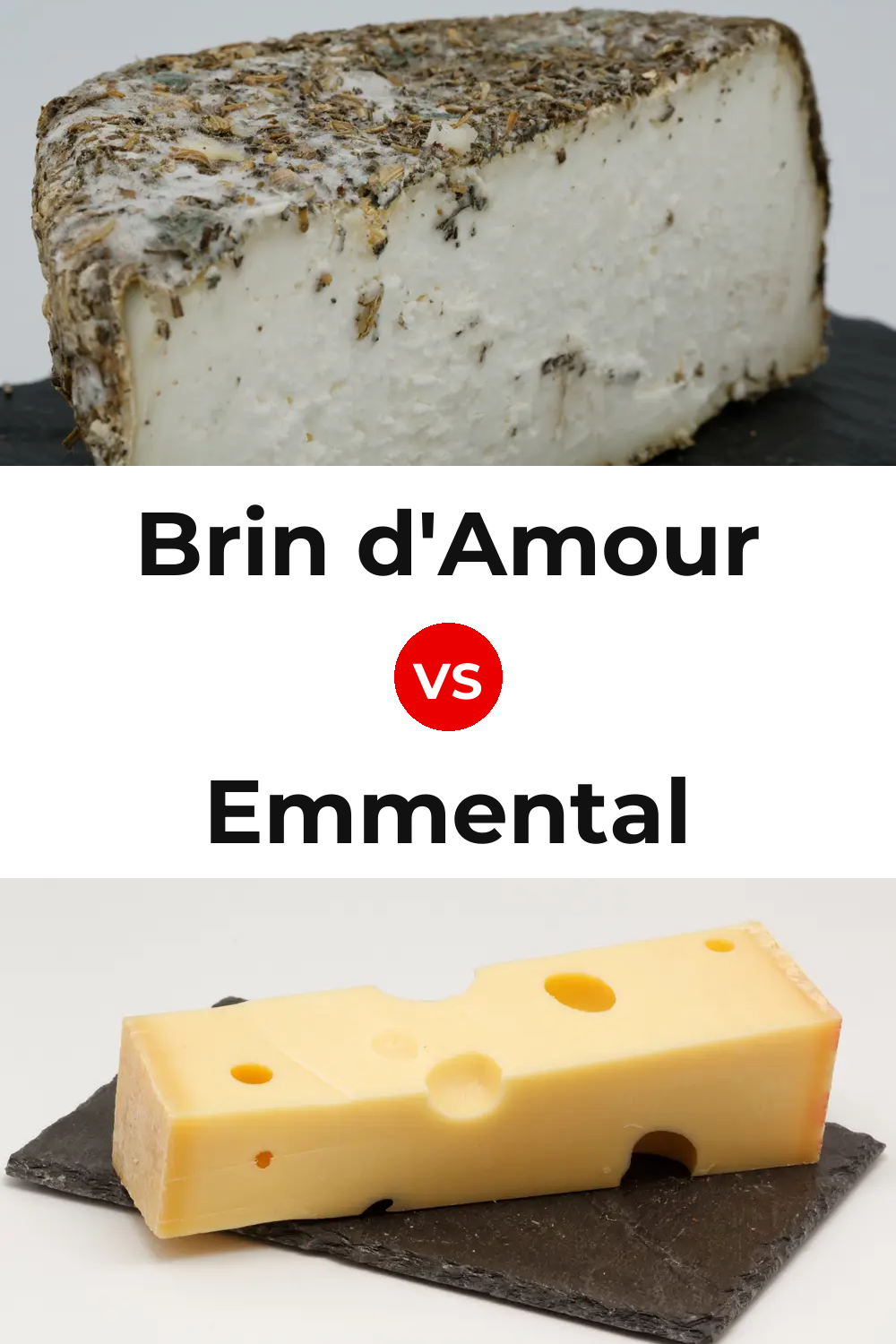 Brin d'Amour Cheese vs Emmental Cheese Pinterest comparison