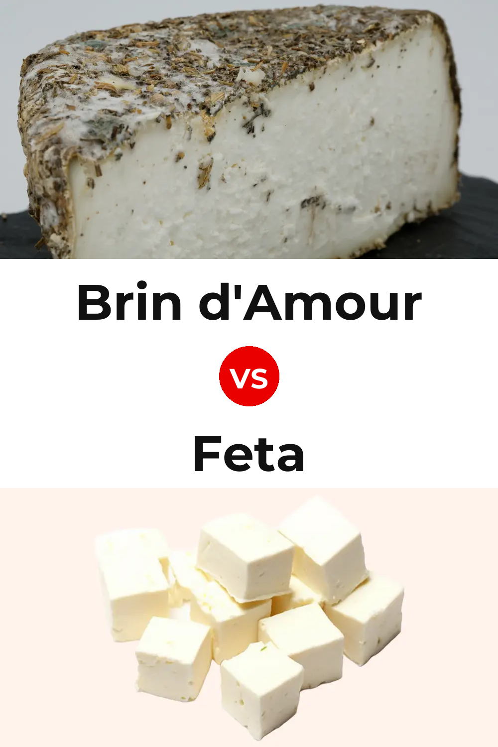 Brin d'Amour Cheese vs Feta Cheese Pinterest comparison