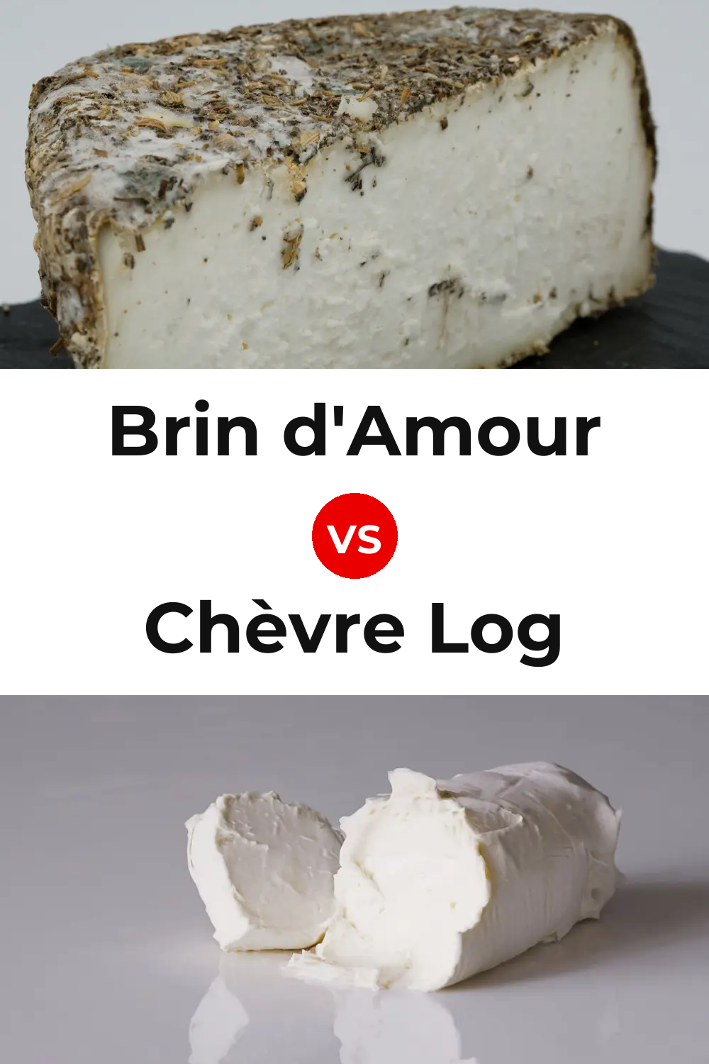 Brin d'Amour Cheese vs Chèvre Log Cheese Pinterest comparison