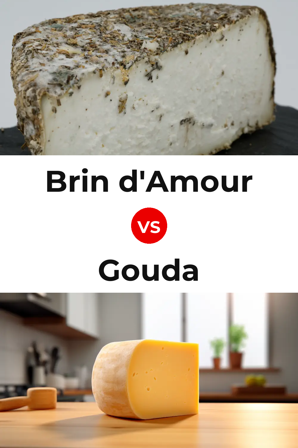 Brin d'Amour Cheese vs Gouda Cheese Pinterest comparison