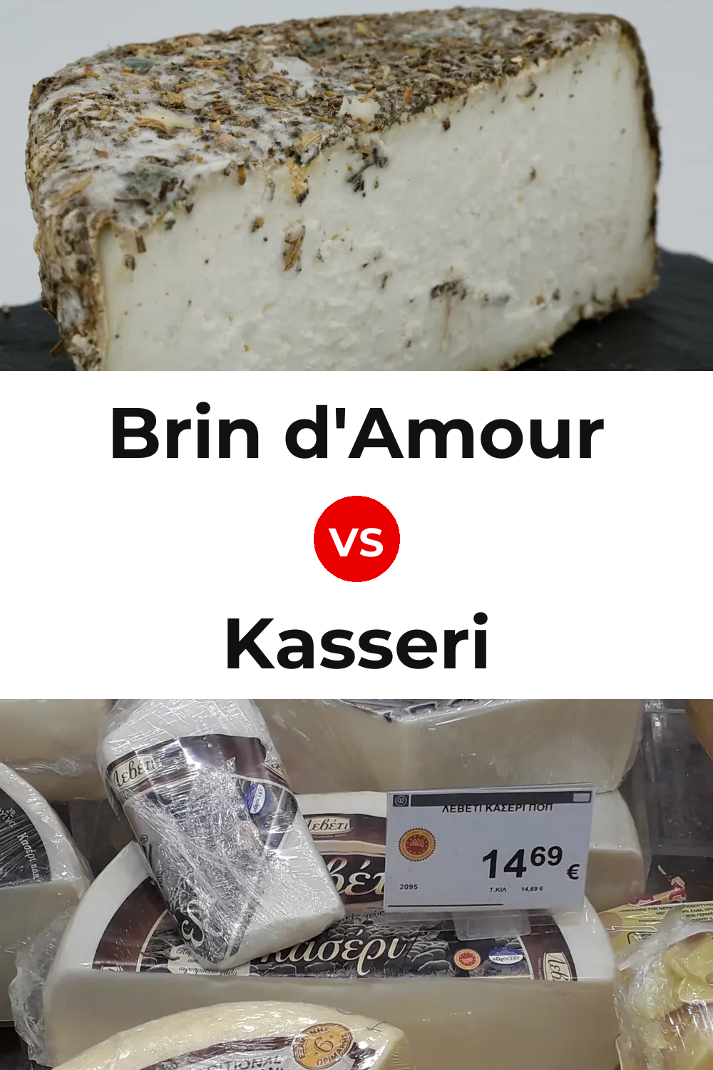 Brin d'Amour Cheese vs Kasseri Cheese Pinterest comparison