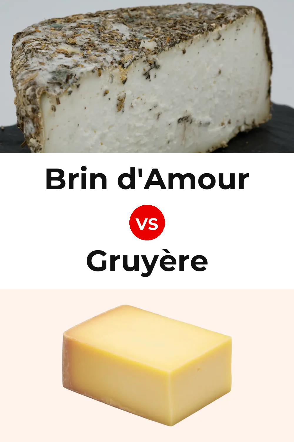 Brin d'Amour Cheese vs Gruyère Cheese Pinterest comparison