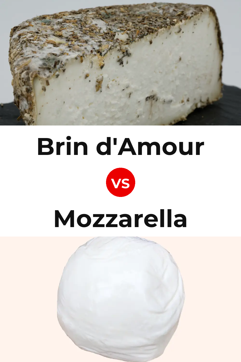 Brin d'Amour Cheese vs Mozzarella Cheese Pinterest comparison