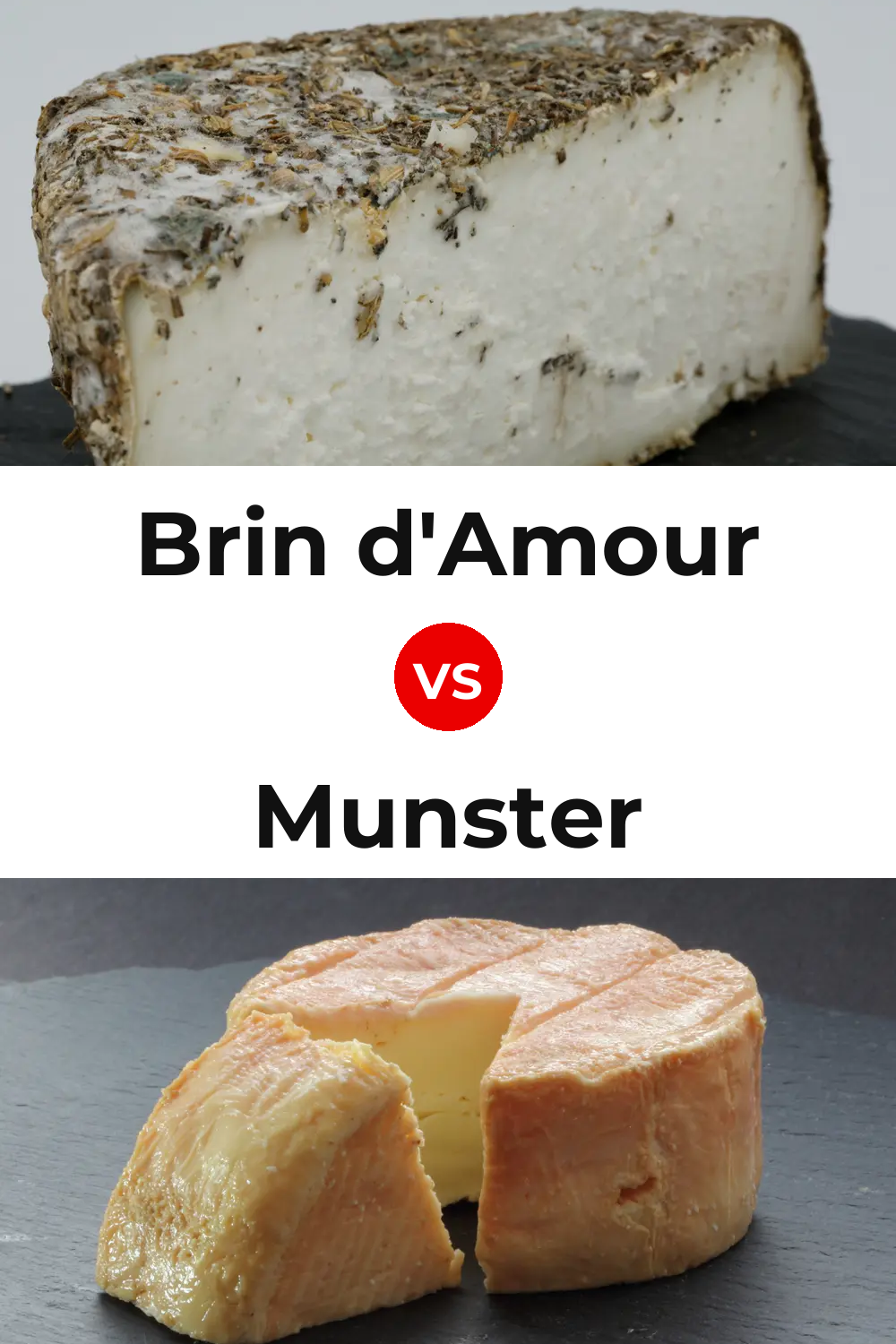 Brin d'Amour Cheese vs Munster Cheese Pinterest comparison