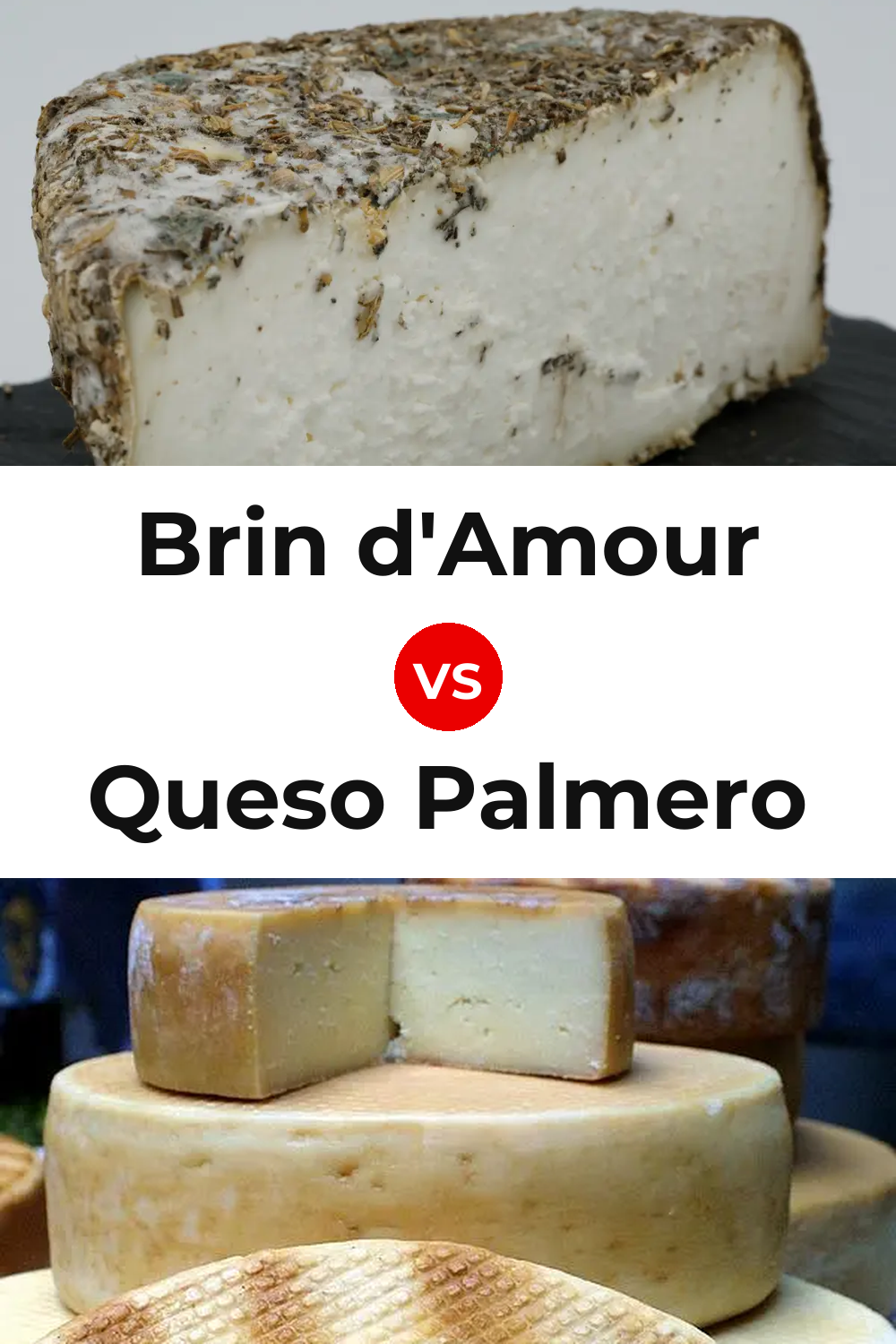 Brin d'Amour Cheese vs Queso Palmero Pinterest comparison