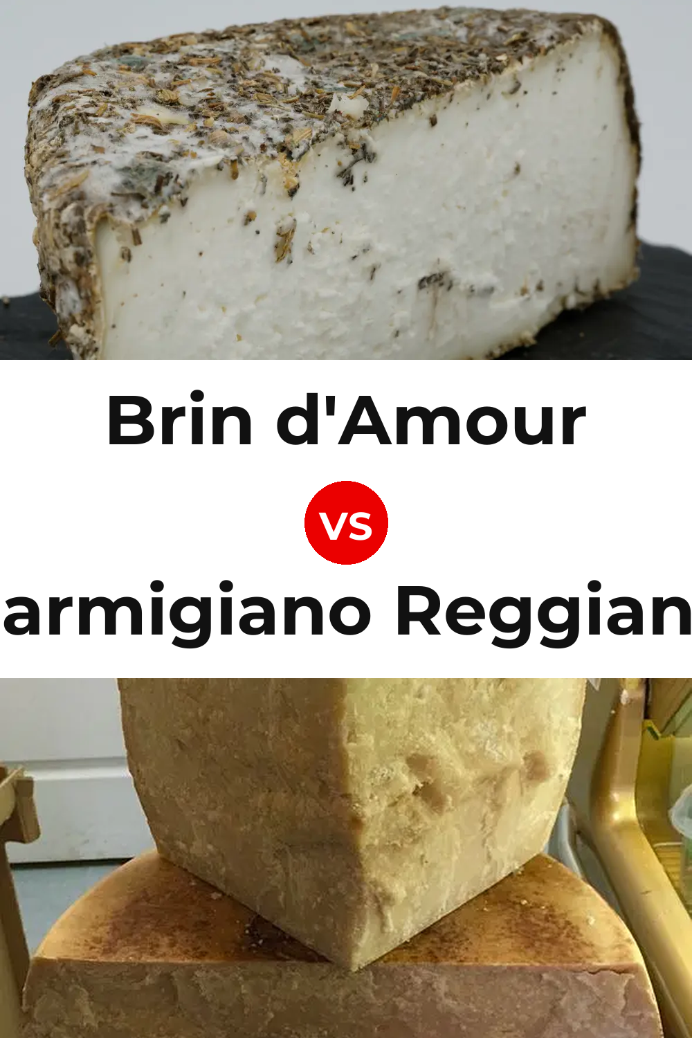 Brin d'Amour Cheese vs Parmigiano Reggiano Cheese Pinterest comparison