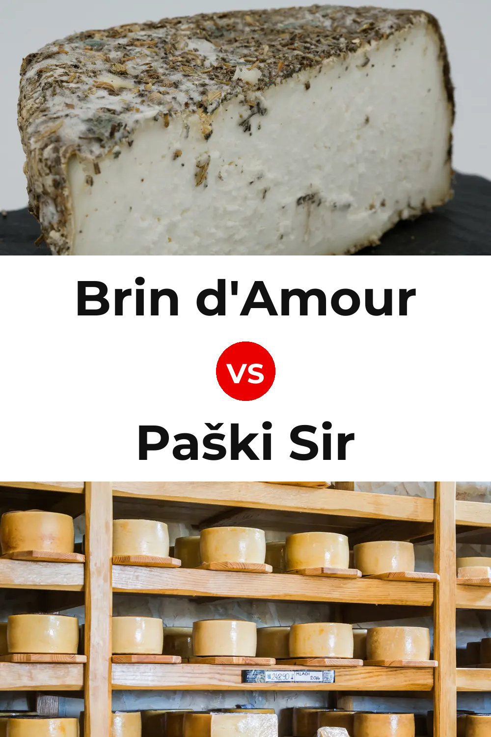Brin d'Amour Cheese vs Paški Sir Cheese Pinterest comparison