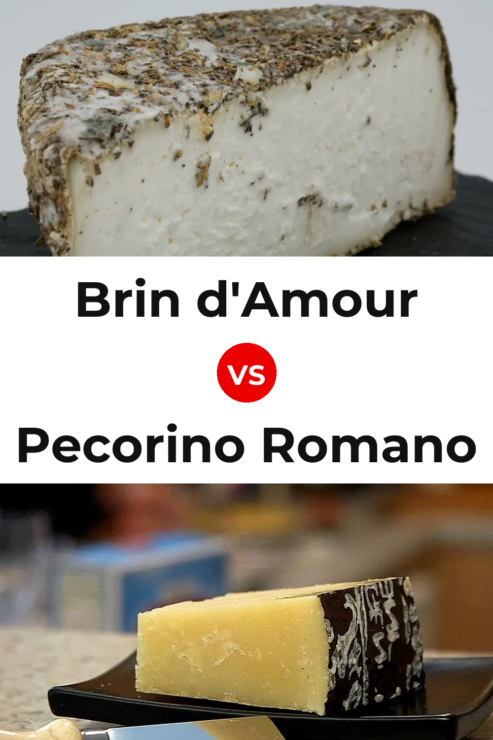 Brin d'Amour Cheese vs Pecorino Romano Cheese Pinterest comparison