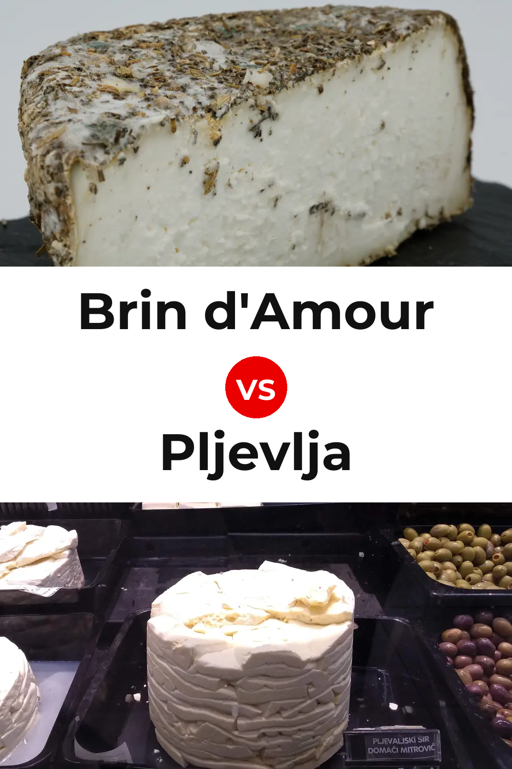 Brin d'Amour Cheese vs Pljevlja Cheese Pinterest comparison