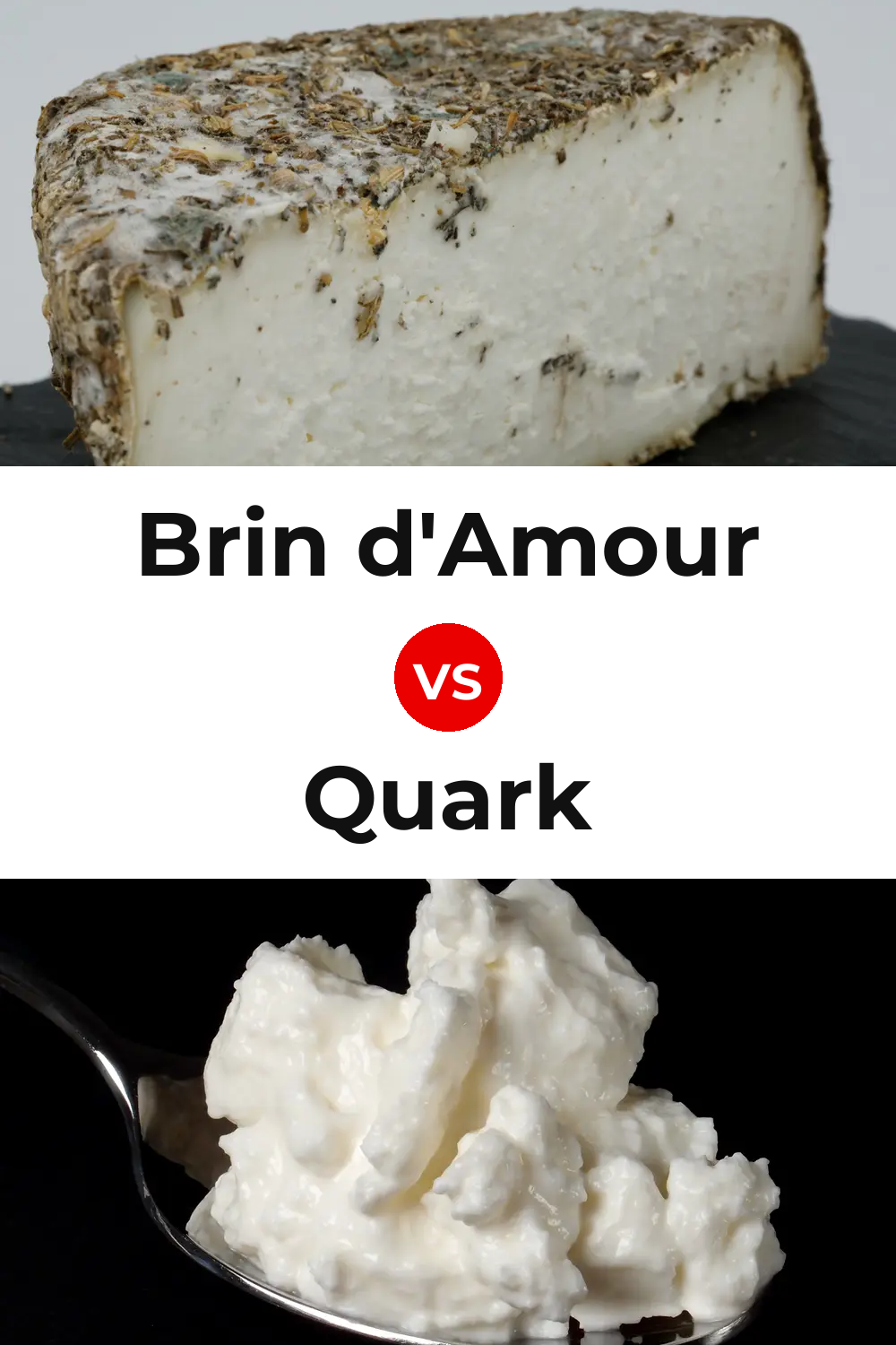 Brin d'Amour Cheese vs Quark Cheese Pinterest comparison