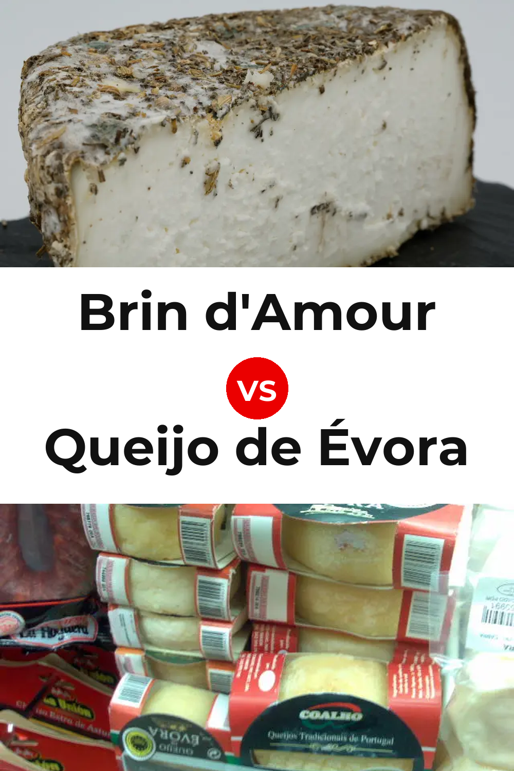 Brin d'Amour Cheese vs Queijo de Évora Pinterest comparison