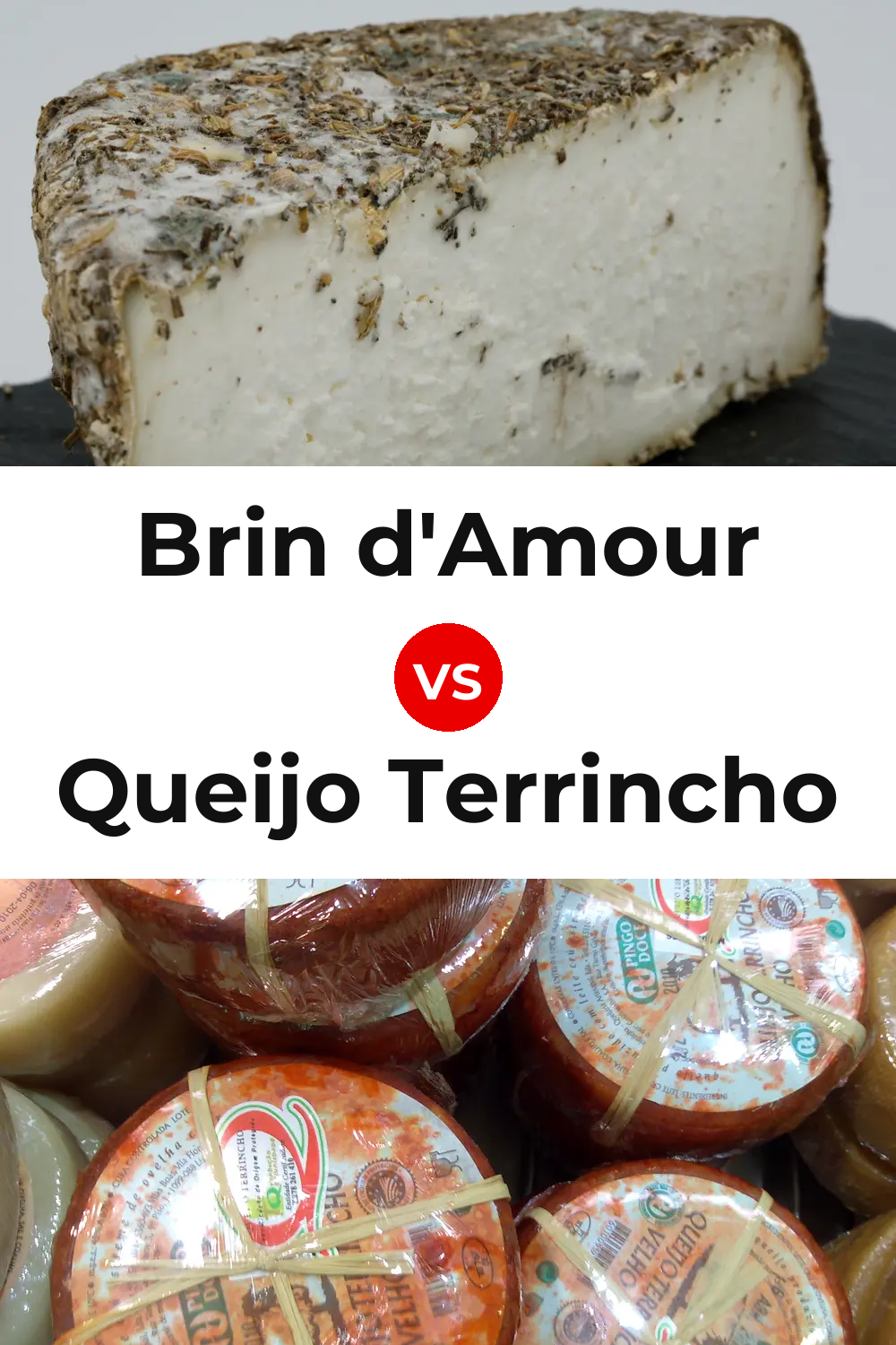 Brin d'Amour Cheese vs Queijo Terrincho Pinterest comparison