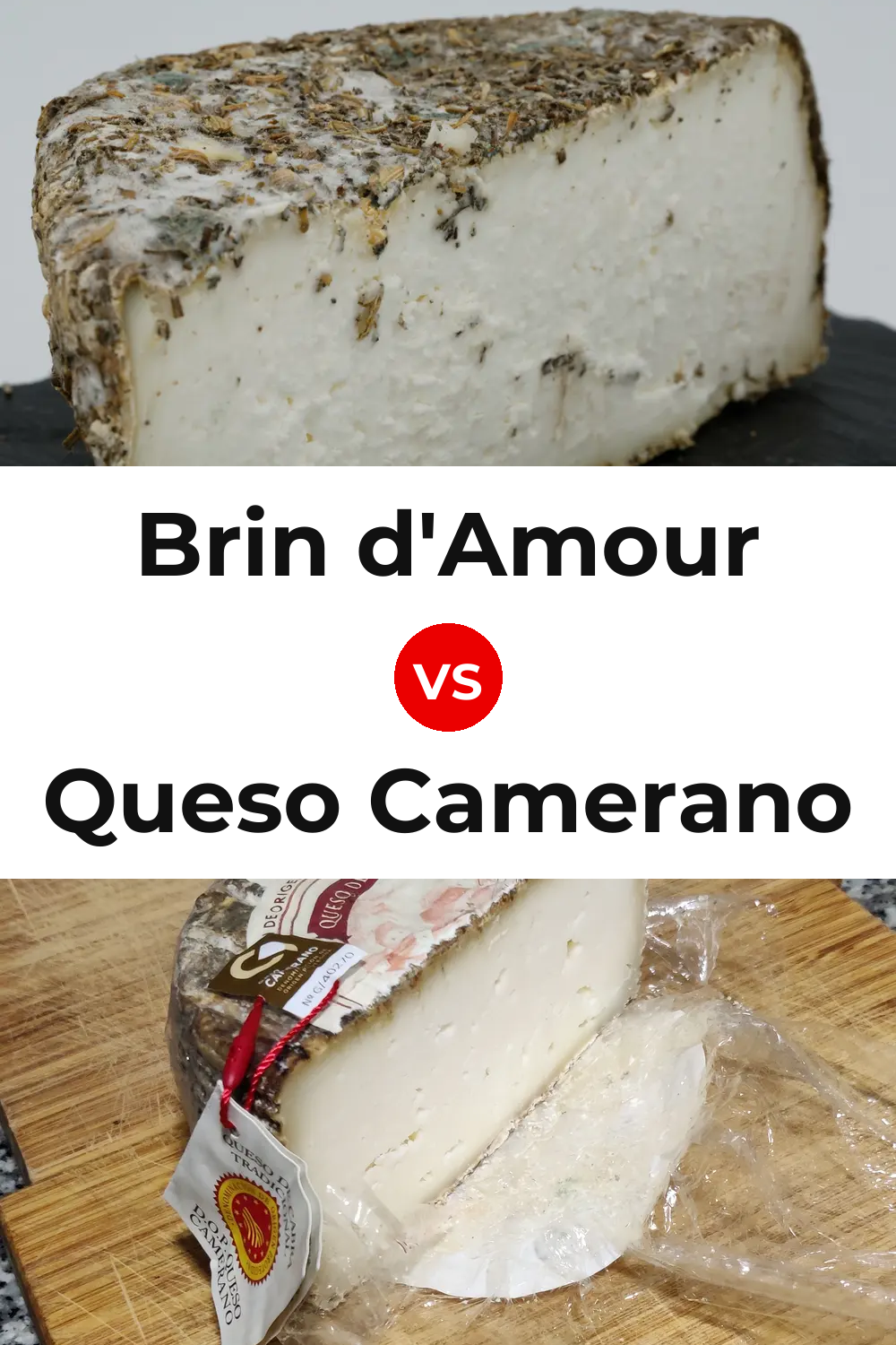 Brin d'Amour Cheese vs Queso Camerano Pinterest comparison