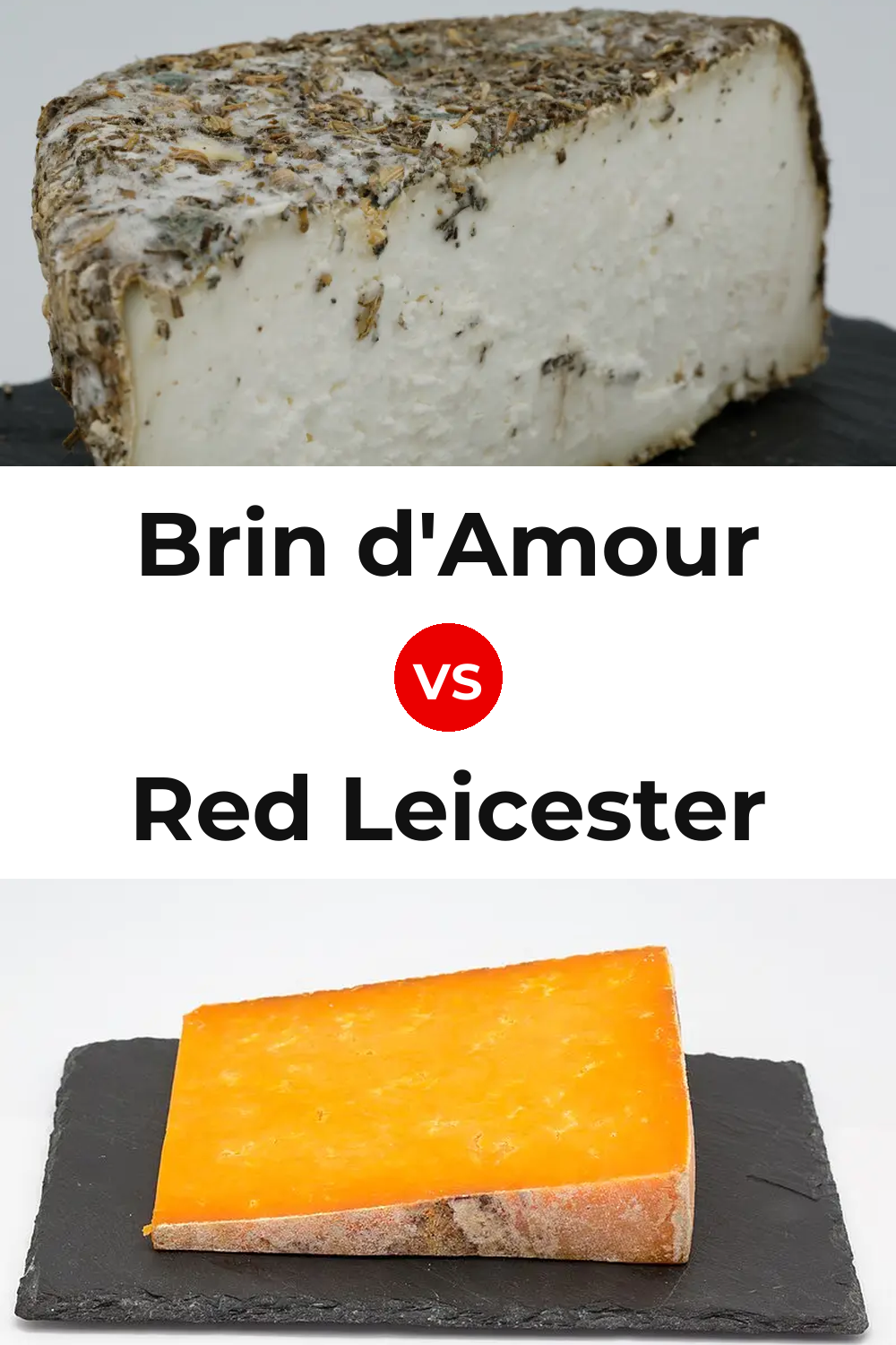 Brin d'Amour Cheese vs Red Leicester Cheese Pinterest comparison
