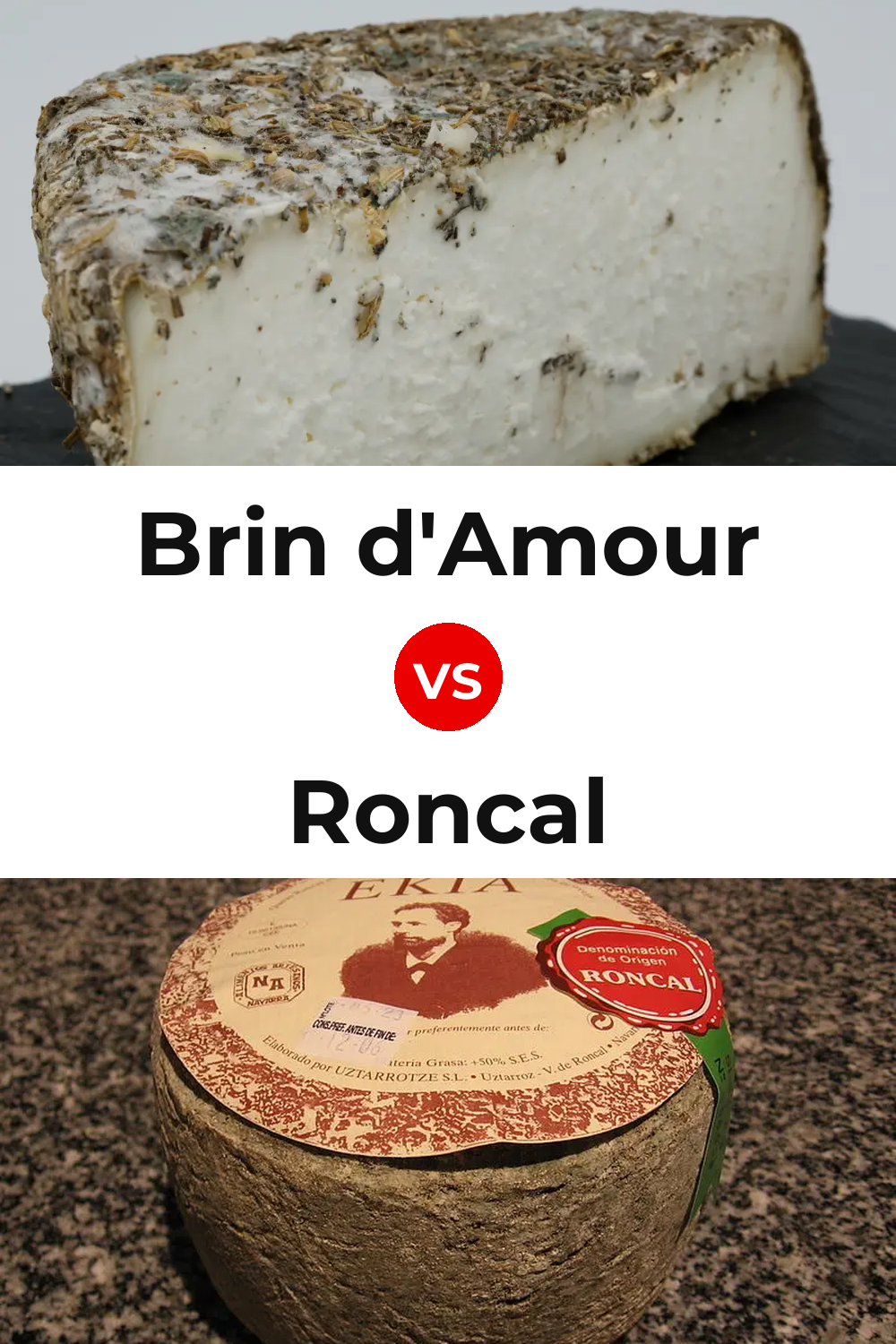 Brin d'Amour Cheese vs Roncal Cheese Pinterest comparison