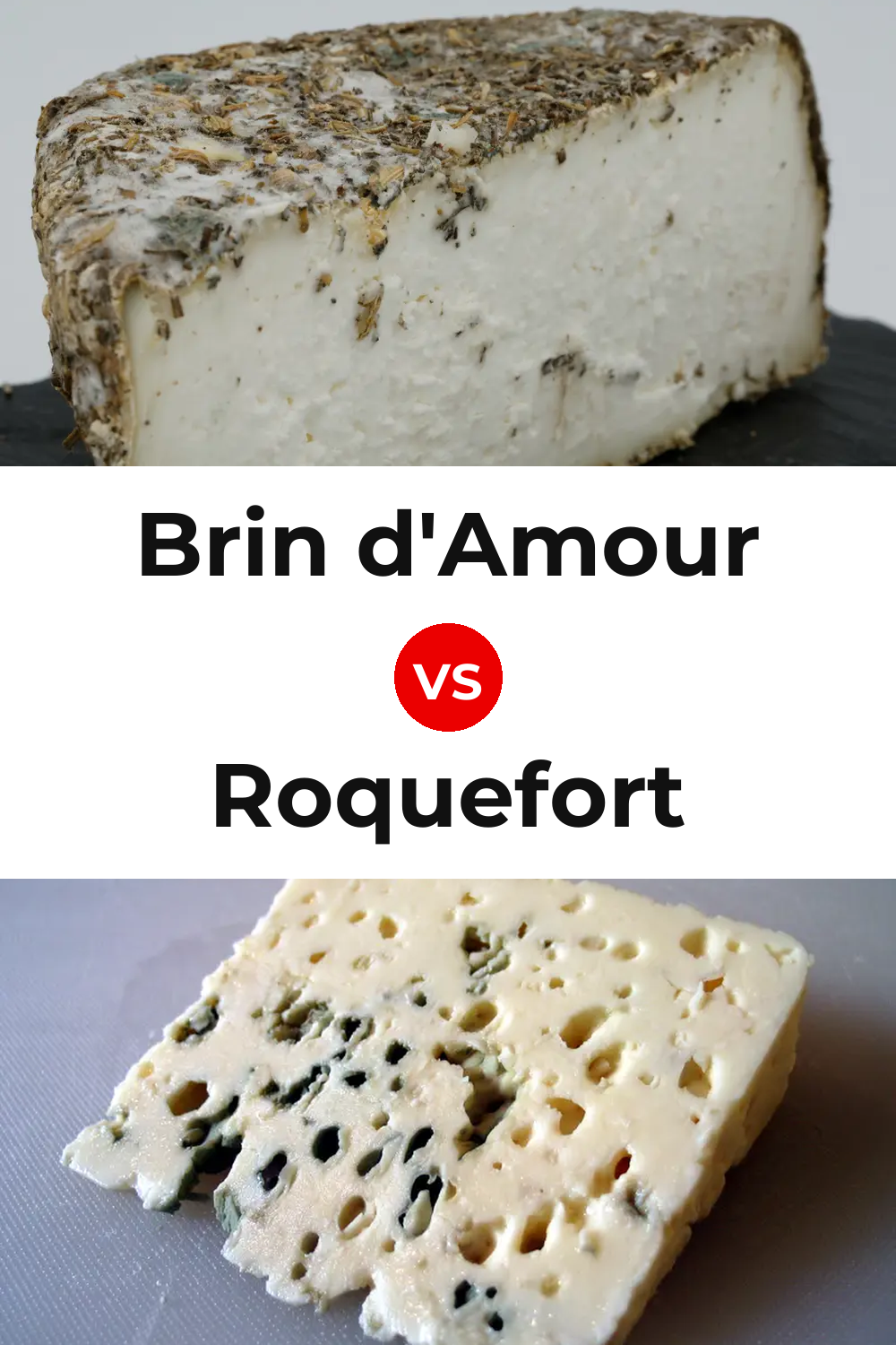 Brin d'Amour Cheese vs Roquefort Cheese Pinterest comparison