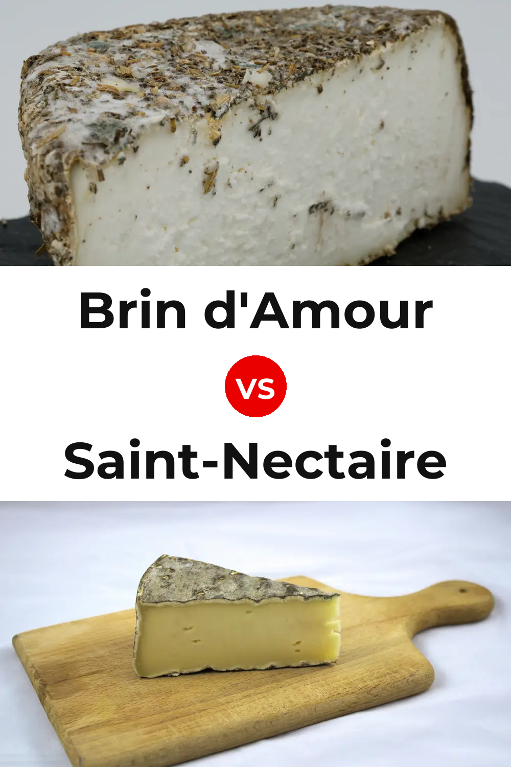 Brin d'Amour Cheese vs Saint-Nectaire Cheese Pinterest comparison