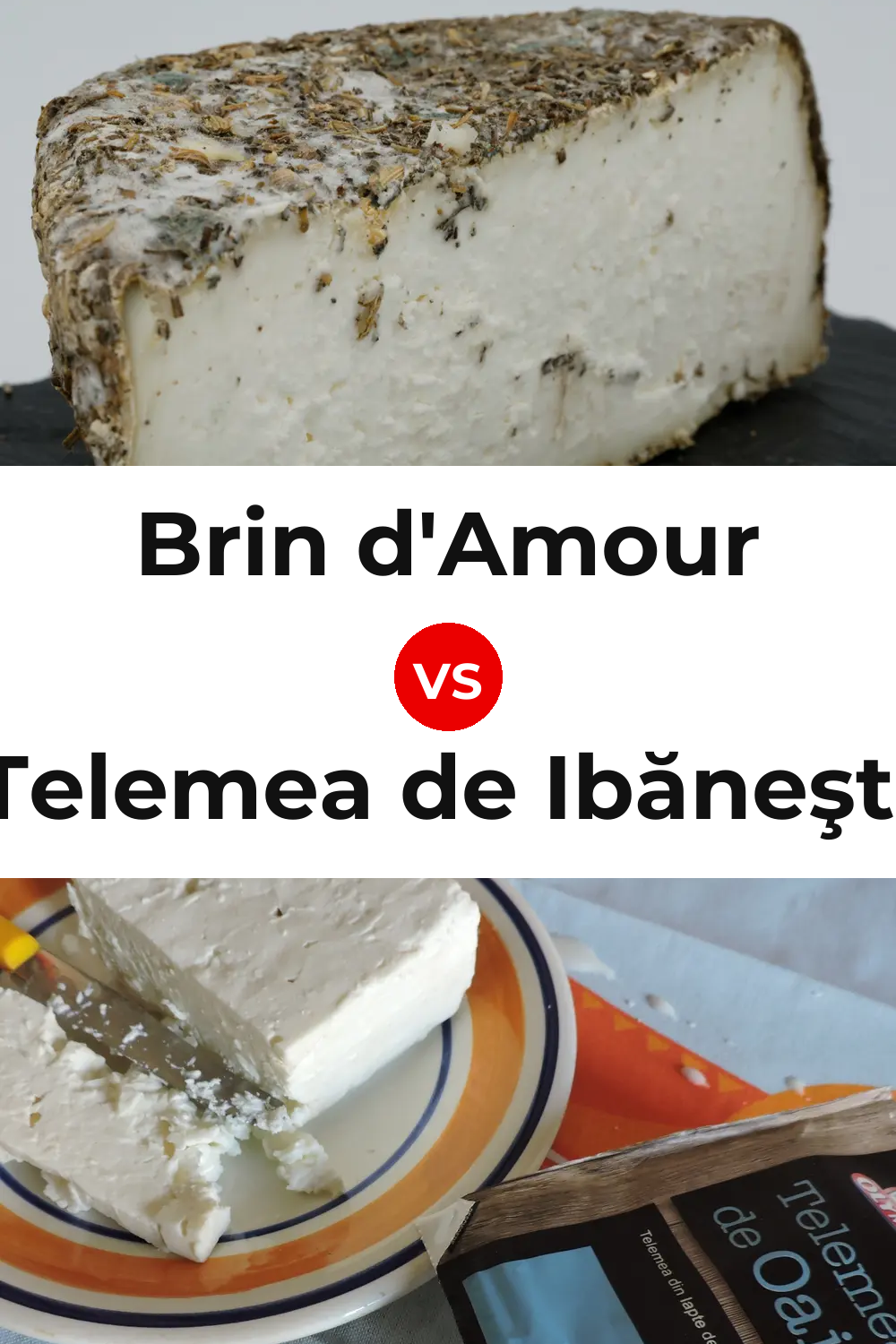 Brin d'Amour Cheese vs Telemea de Ibăneşti Cheese Pinterest comparison