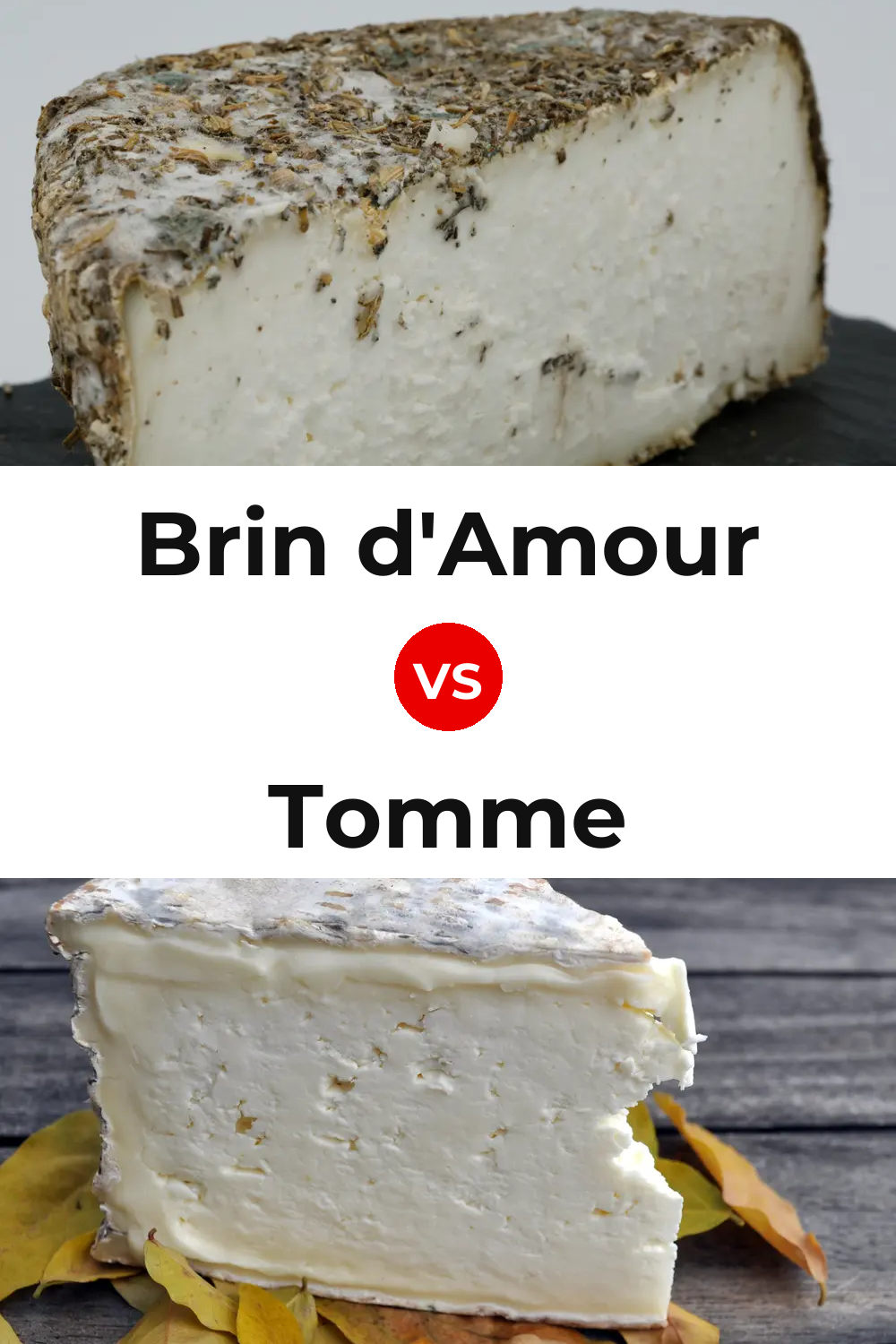 Brin d'Amour Cheese vs Tomme Cheese Pinterest comparison