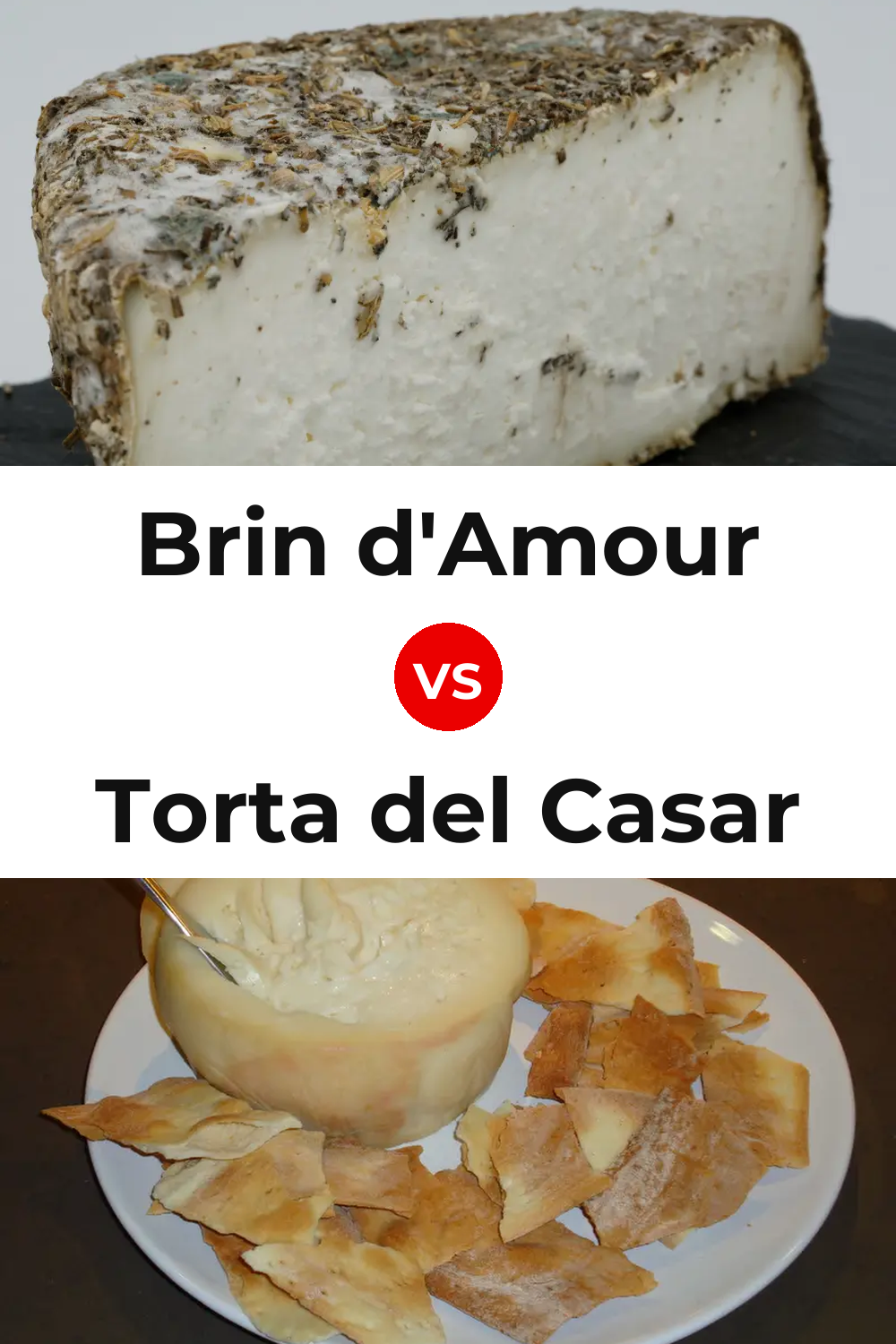 Brin d'Amour Cheese vs Torta del Casar Cheese Pinterest comparison
