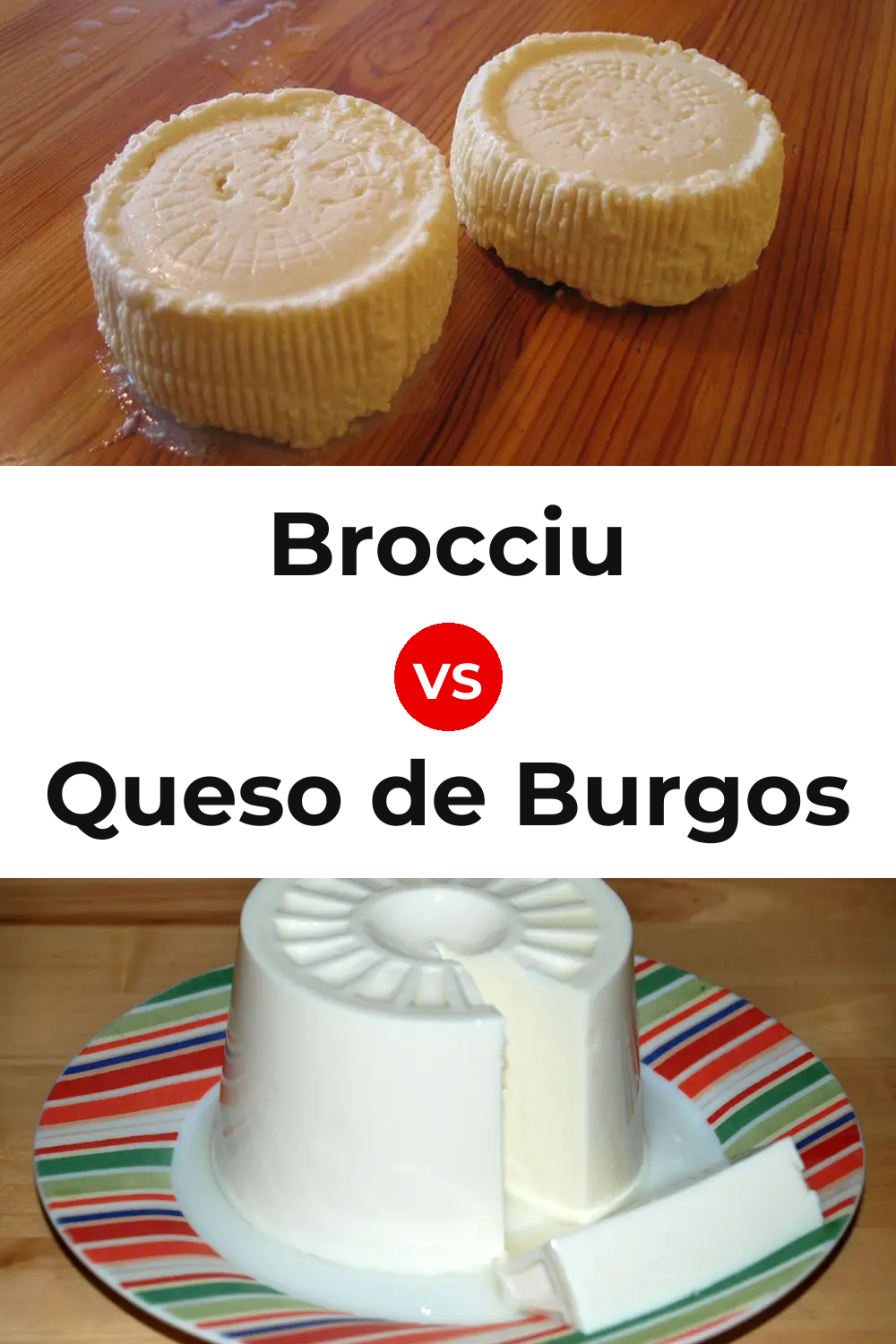 Brocciu Cheese vs Queso de Burgos Pinterest comparison