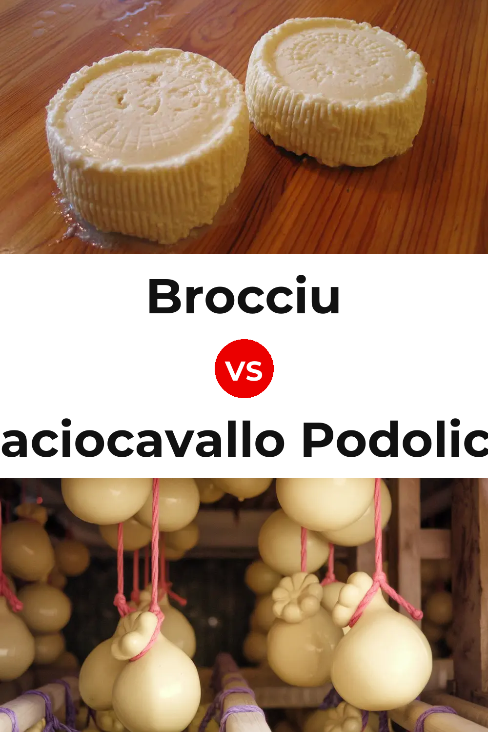 Brocciu Cheese vs Caciocavallo Podolico Cheese Pinterest comparison