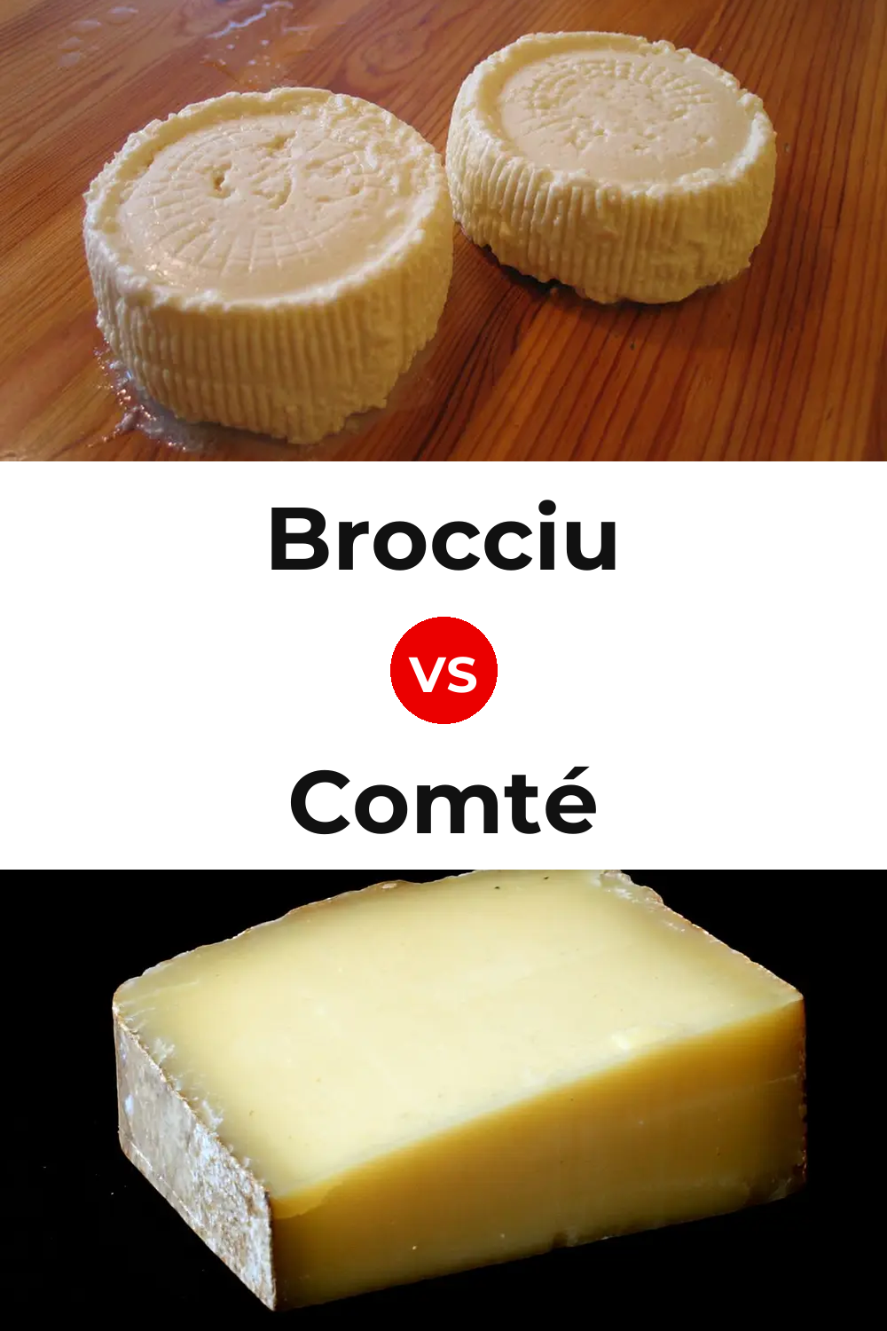 Brocciu Cheese vs Comté Cheese Pinterest comparison