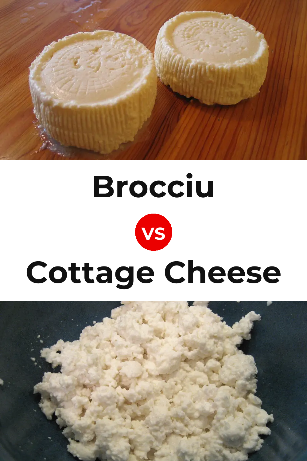Brocciu Cheese vs Cottage Cheese Pinterest comparison