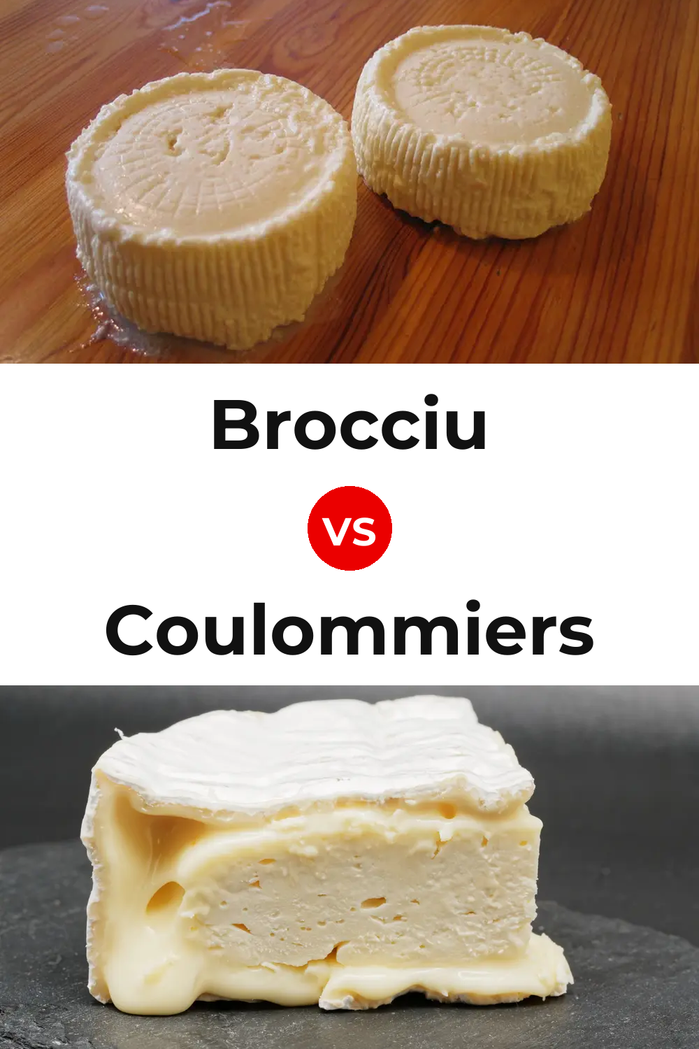 Brocciu Cheese vs Coulommiers Cheese Pinterest comparison